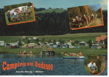 Ansichtskarte Mühlen, Steiermark - Camping am Badesee Familie Wernig